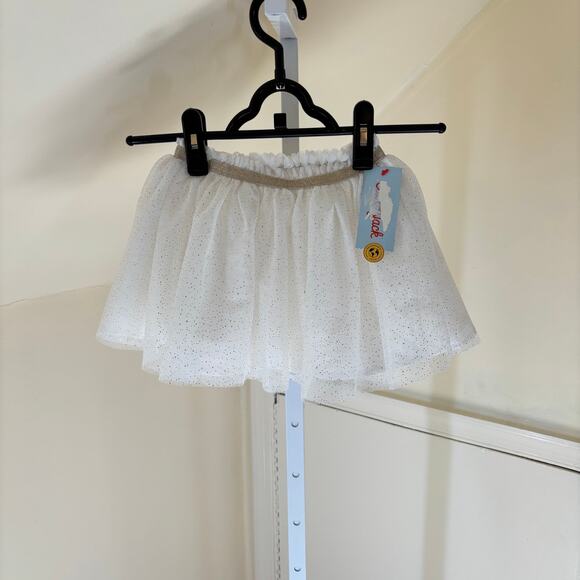 Cat & Jack NWT Toddler Girls' Cream Gold Tutu with Gold Flecks 3T - Picture 2 of 6